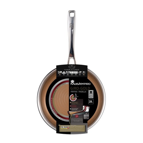 MASTERPRO Padella 20cm in acciaio antiaderente a 3 strati induzione linea Giro3 - Foto 5 di 6