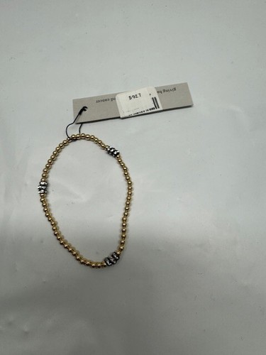 Round Bracelet 14k Gold Filled Beaded and glitter Bracelet *New - Picture 3 of 4