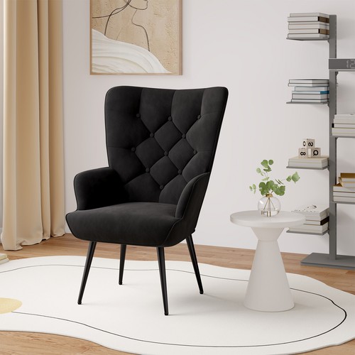 Luxury Modern Armchair PU Leather Upholstered Accent Chair for Living Room - Picture 9 of 34