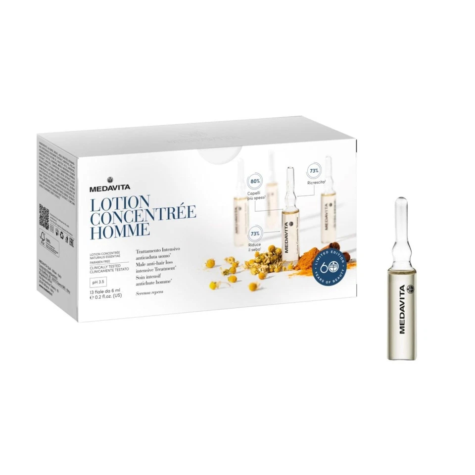 Medavita Trattamento Intensivo Anticaduta Uomo 13fl x 6ml - Fiale Anticaduta Uom