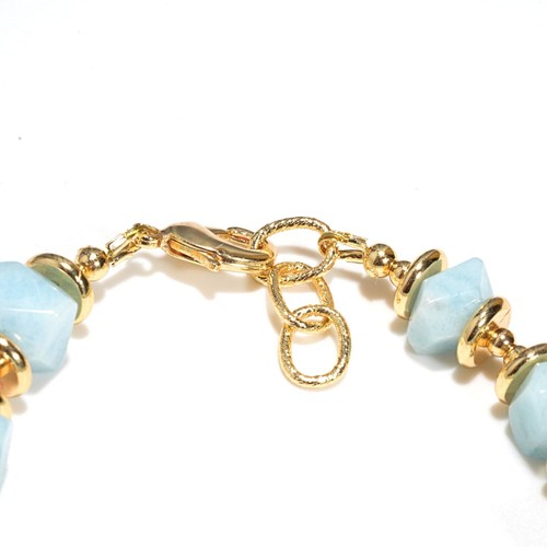Natural Aquamarine Blue Crystals and Healing Stones Gifts Bracelets for Women - 第 4/4 張圖片