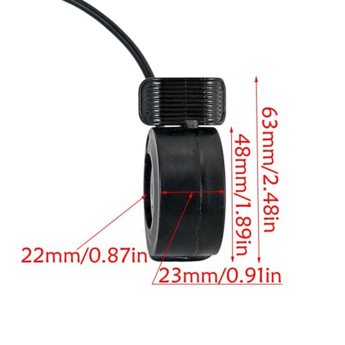 Univeral Thumb Throttle Speed Control Assembly for E-Bike Electric Bike Scooter - Picture 2 of 9