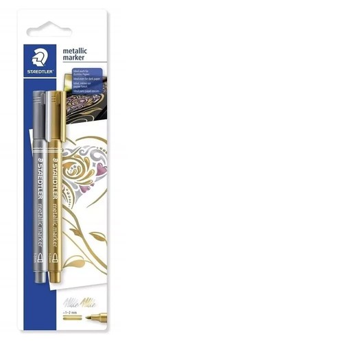 STAEDTLER  METALLICS MARKER  GOLD & SILBER - 2er Blisterkarte -  1-2 mm - Bild 2 von 10