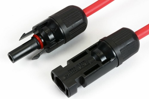 1 par de conector de extensión de panel solar de 100 pies 10 AWG cable fotovoltaico negro/rojo - Imagen 3 de 7