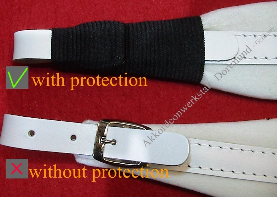 4 x Schnallenschutz für Akkordeon- Gurte, 4 x accordion strap buckles protection - Image 2 of 4