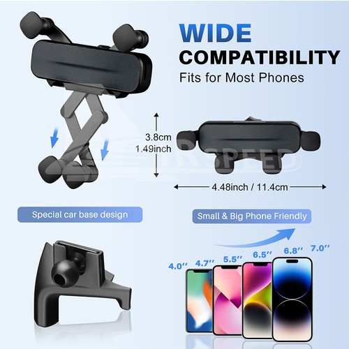 Car Dashboard Dash Mount Phone Holder Bracket For Subaru Crosstrek WRX 2022-2024 - Imagen 4 de 9