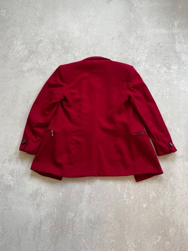 Escada By Margaretha Ley Vintage Set Blazer Gonna Pura Lana Rosso Donna 36 - Foto 9 di 24