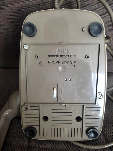 VINTAGE TELEFONO FISSO A DISCO ROTELLA FATME SIP BIGRIGIO ANNI '70 MODERNARIATO - Photo 6/6