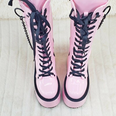 Swing 150 Pink Stretch Goth Knee Boot 5.5