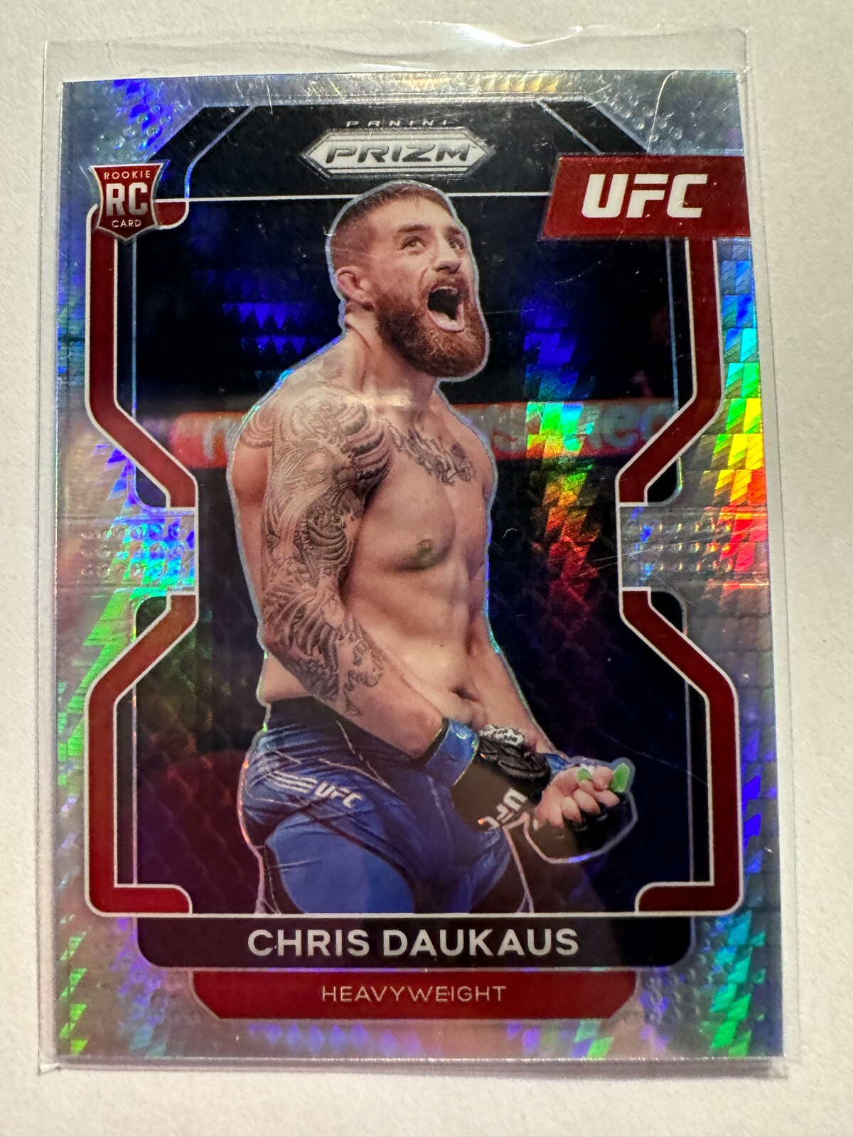 K37,076 - 2022 Panini Prizm UFC Prizms Hyper #199 Chris Daukaus