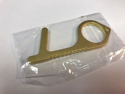 No Touch Virus Prevention Personal Door Opener Elevator Button Pusher Gold - NEW - Picture 3 of 3