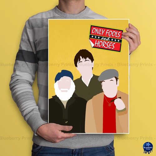 ONLY FOOLS AND HORSES Comedy Characters Minimalist Art Poster Print (3 Sizes) - Picture 5 of 6