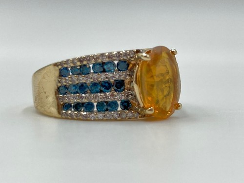Anello da donna opale sintetico pietra e diamanti 124 diamanti 1,52 carati T (EL1081840) - Foto 2 di 7