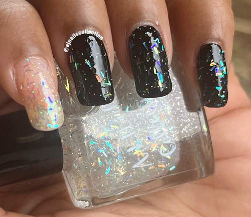 Rainbow Slice Flakie Holographic Glitter Nail Polish Topper Varnish 10ml Glam | - Picture 4 of 4
