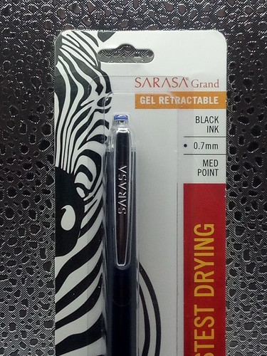 Zebra Sarasa Grand Retractable Gel Pen Navy Blue Barrel .7mm Black Ink - Picture 3 of 12