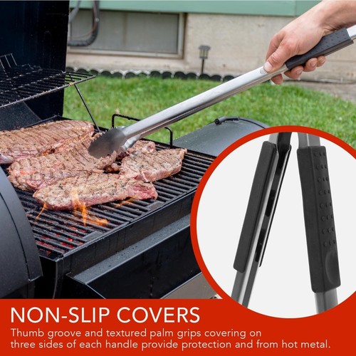 24-Inch Extra Long BBQ Tongs – Heavy Duty Stainless Steel for Safe Grilling - Picture 7 of 9