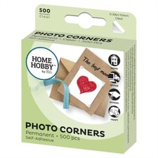 1000 x 3L Home  Hobby Clear Photo Corners 10mm x 500 2 x packs of 500