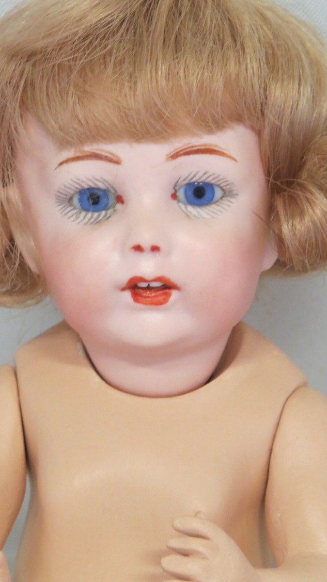 Poupée Benjamine 26 Cm - Reproduction Française - Tête Biscuit Porcelaine, Yeux Verre