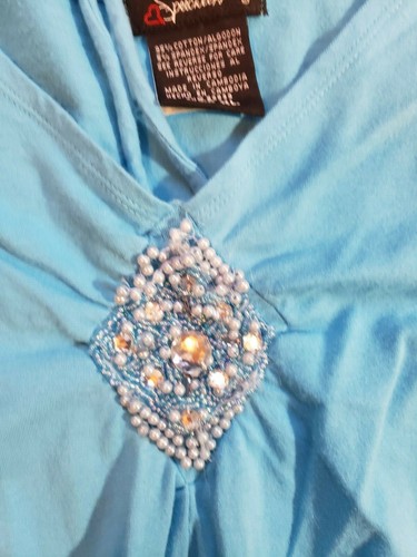 EUC girls Speechless blue neck tie top size XL fits 10-12 year old - Picture 2 of 4