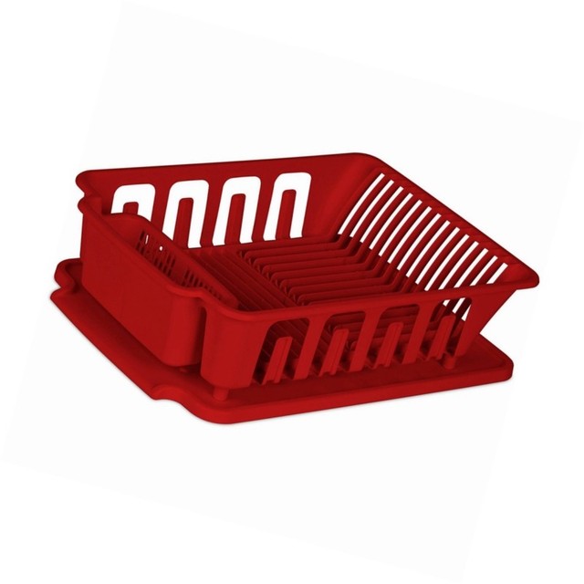 Sterilite 2pc Large Sink Set Red By Sterilite 2pc Large Sink Set Red By Dishes Drying Rack Kitchen