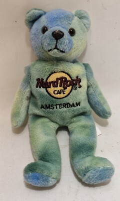 Beanie Baby Monty Beara Hard Rock Cafe Amsterdam, grün Batik