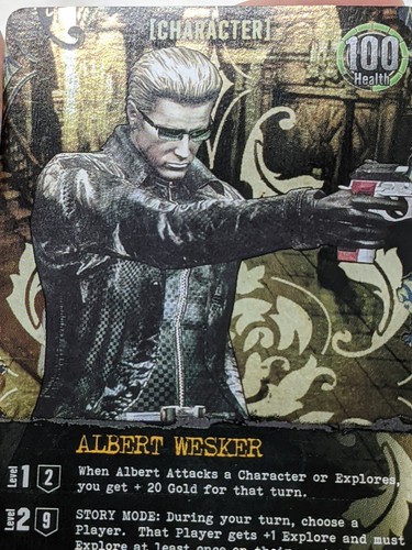 Foil Albert Wesker Character Promo Card Resident Evil Deck Building Game - Picture 3 of 4