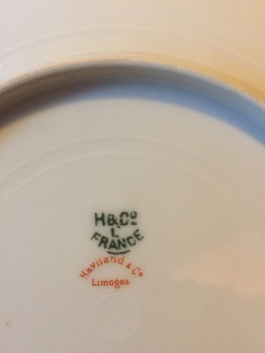 3 Antique Haviland H&Co Limoges France Salad / Dessert Plates 1888-1896 Floral - Picture 4 of 5