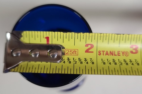 Stiel Weinglas Kelch Kobaltblau Handgeätzt Entenkopf - Bild 6 von 7