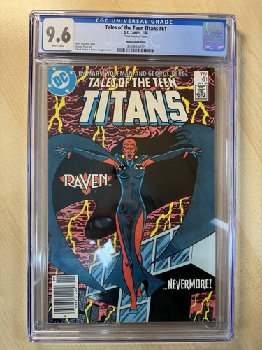 Tales of the Teen Titans #61 CGC 9.6, Mark Jewelers 💎 Rare High-Grade Insert