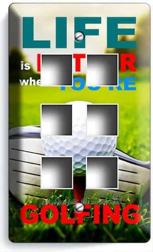 LIFE BETTER GOLFING GOLF LIGHT SWITCH WALL PLATE OUTLET COVER MAN CAVE ART DECOR - Picture 13 of 30