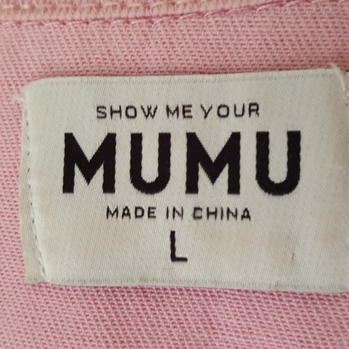 Pagliaccetto Show Me Your Mumu Cannon Taglia L Rosa Denim Elastico Vita Bottoni Playsuit - Foto 5 di 8