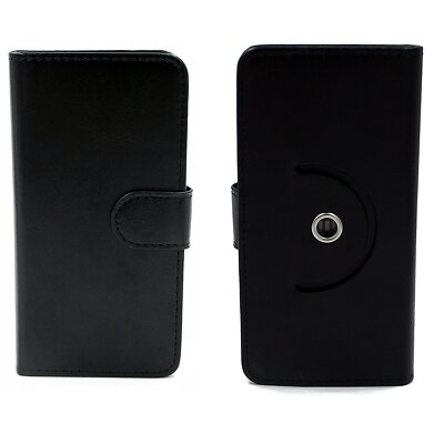 Housse étui Portefeuille Pour NOA H10le – Coque Flip Avec Motif Fleur, Noir, Cuir Artificiel, Neuf