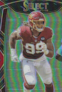 2020 Panini Select - Club Level Red Prizm Die-Cut #264 Chase Young (RC)