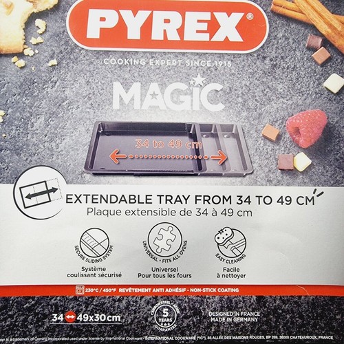 Pyrex Magic Vassoio da Forno Universale Estensibile da 34 cm a 49 cm Made in Germany - Foto 2 di 4