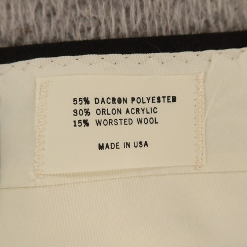 Vintage Hopsack Hose Herren 36 schwarz Dacron Polyester Wolle Slacks atmungsaktiv 36x29 - Bild 7 von 14