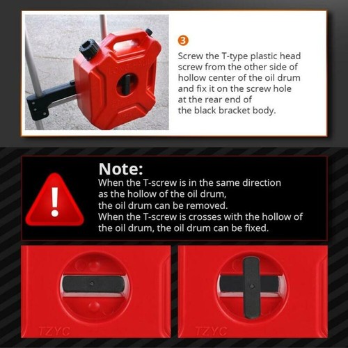 Contenedor de combustible de respaldo de 1,3 galones 5 L lata de petróleo gas tanques de gasolina lata contenedores automóviles - Imagen 3 de 11