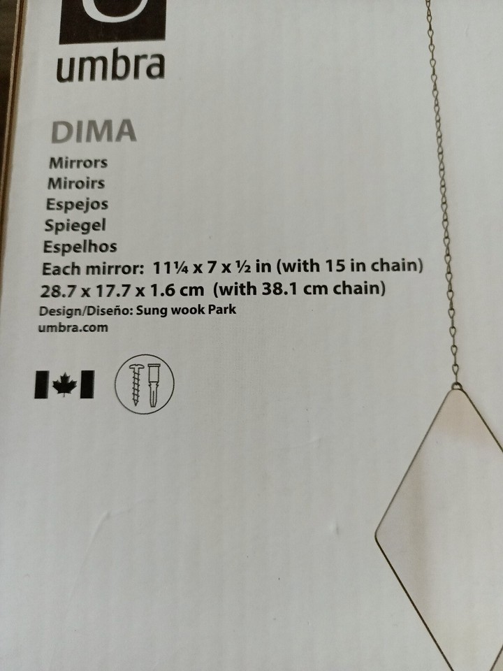 Umbra Dima Mirrors, Set of 3, Trio of Decorative Mirrors for Wall eBay