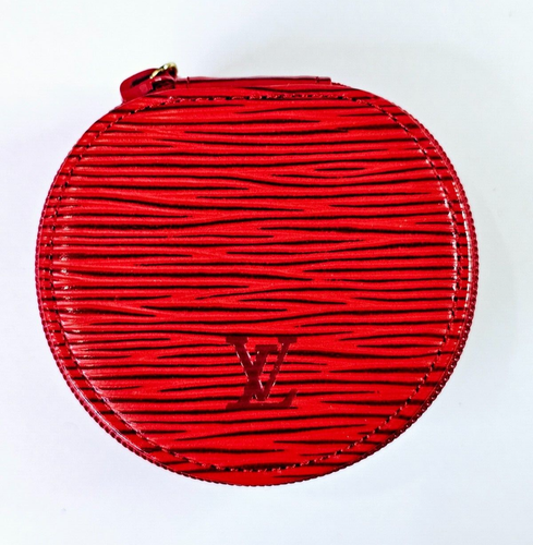Auténtico Joyero Louis Vuitton Epi Ecrin Bijoux Lote de 3 Verde Amarillo y Rojo - Imagen 23 de 24