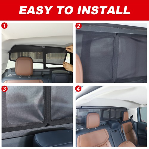 2PCS Car Tail Window Sunshade Mesh UV Block Visors For Ford Maverick 2022+ - Picture 3 of 12