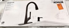NEW KOHLER Elmbrook Matte Black Pull-Down Sprayer Kitchen Faucet R22968-SD-BL