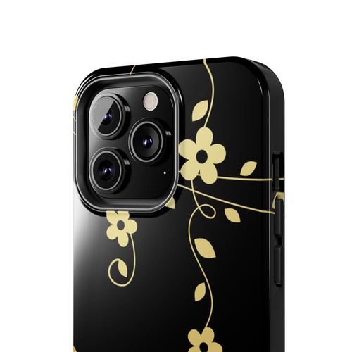 Grandma Core Tough Handyhülle | Schwarz & Gold Passionsblume | Apple iPhone Galaxy - Bild 52 von 110