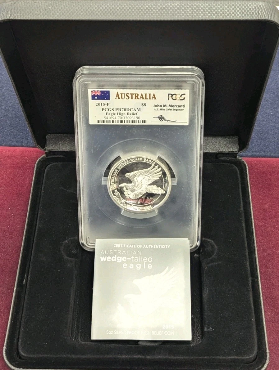 オーストラリア １ドル銀貨（スパイダー)2015―P MS69 [PCGS] オーストラリア 1ドル銀貨（スパイダー)2015―P MS70 [PCGS] The Perth