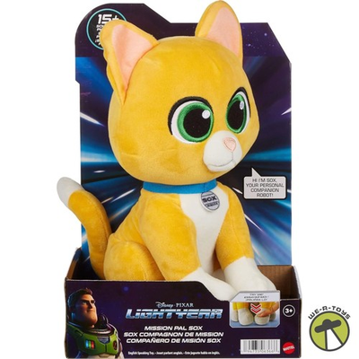 #ad Disney Pixar Lightyear Sox Plush Cat Toy with Sound 9 inch Mission Pal Mattel $17.95