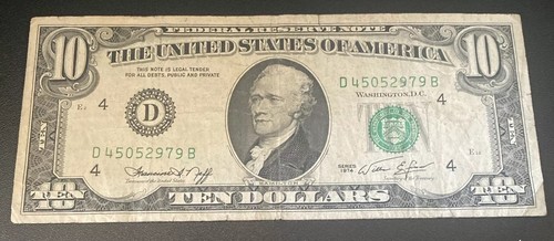 Series 1974 - $10 FRN - See Images D45052979B - Picture 1 of 6
