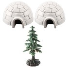 Animal Figurines Igloo Model Toddler Christmas Tree Artificial Mini