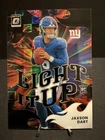 2025 Panini Donruss Optic Light It Up Jaxson Dart #3 Black Pandora Prizm /149 RC