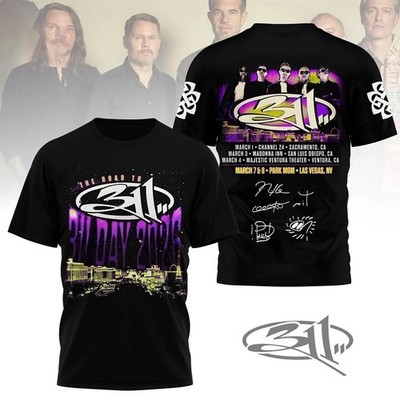Hot 311 Band Unity Tour 2026 Black S to 5XL 3D Shirt All Over Print EM259