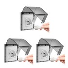  3 Count 86mm Outlet Cover Waterproof Horizontal Outdoor Box Electric Socket