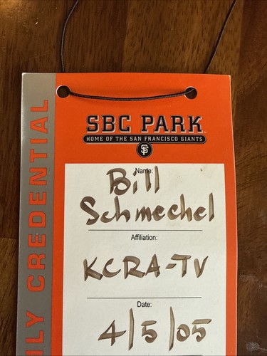 Pase de prensa de medios de la Serie Mundial MLB 2005 Gigantes de San Francisco Día de apertura - Imagen 2 de 5