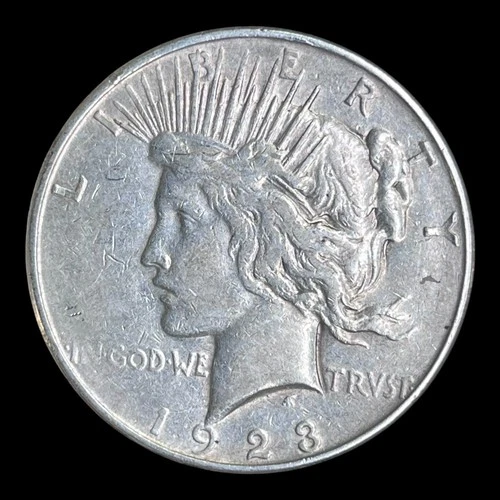 1923-D Peace Silver Dollar, XF+